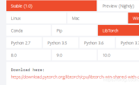 Pytorch1.0的（C++ & cpu）版本在Windows上的使用